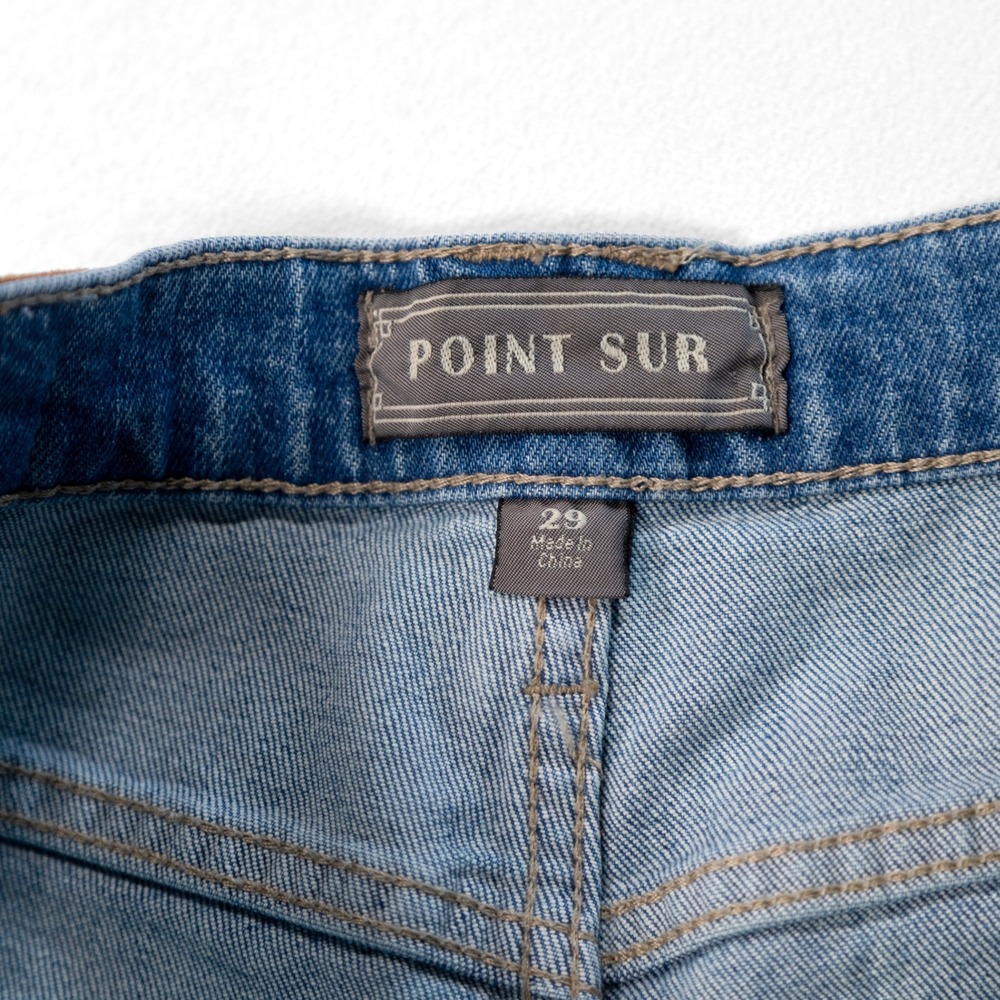 POINT SUR DENIM Women's Size 29 Light Wash Shoreditch Straight Leg Raw Hem Jeans - Picture 3 of 7